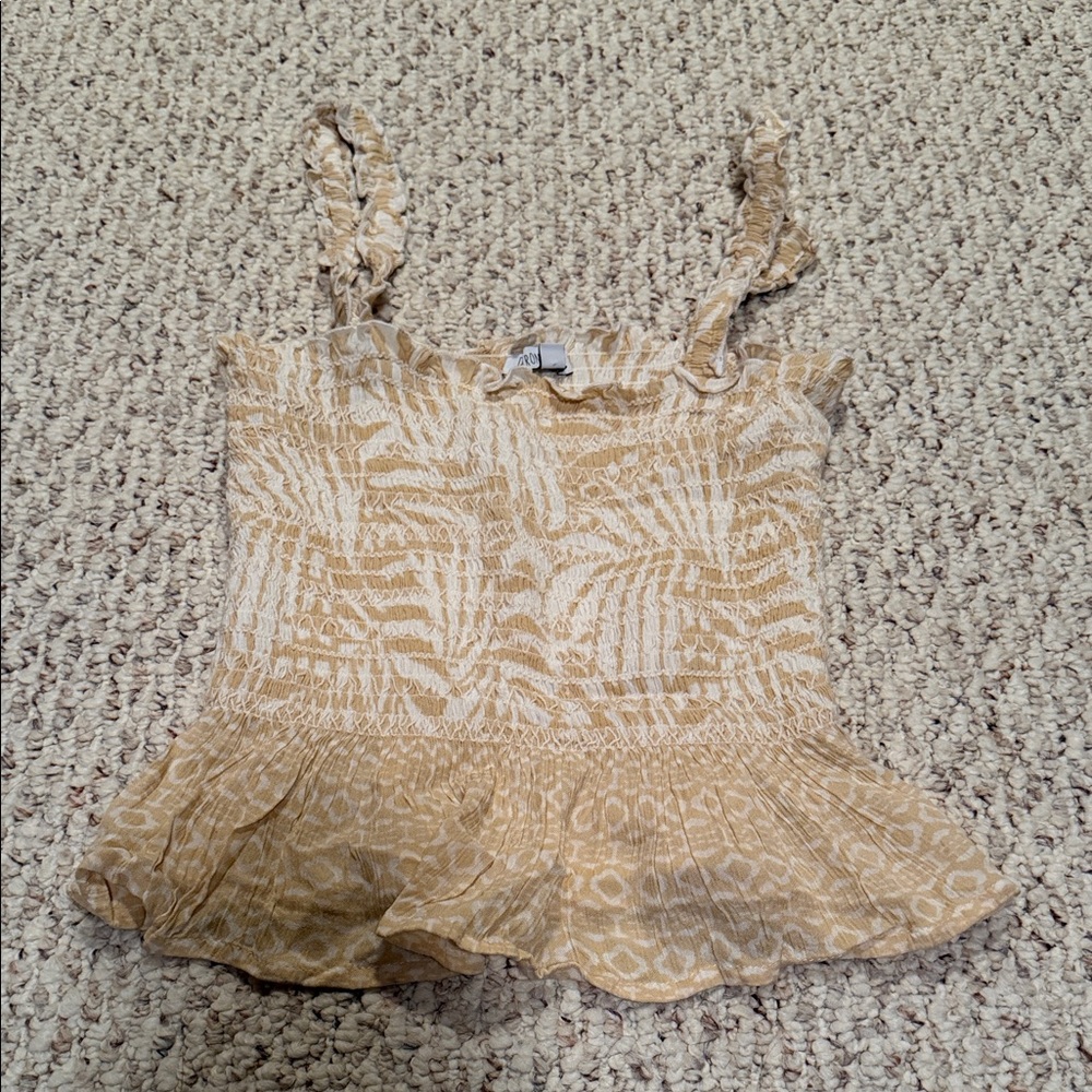 Dry Goods Beige and Cream Patterned Camisole